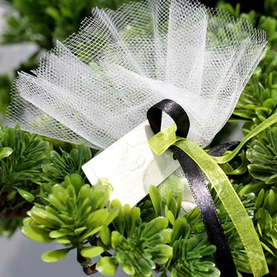 25 TULLES RONDS 24CM BLANC