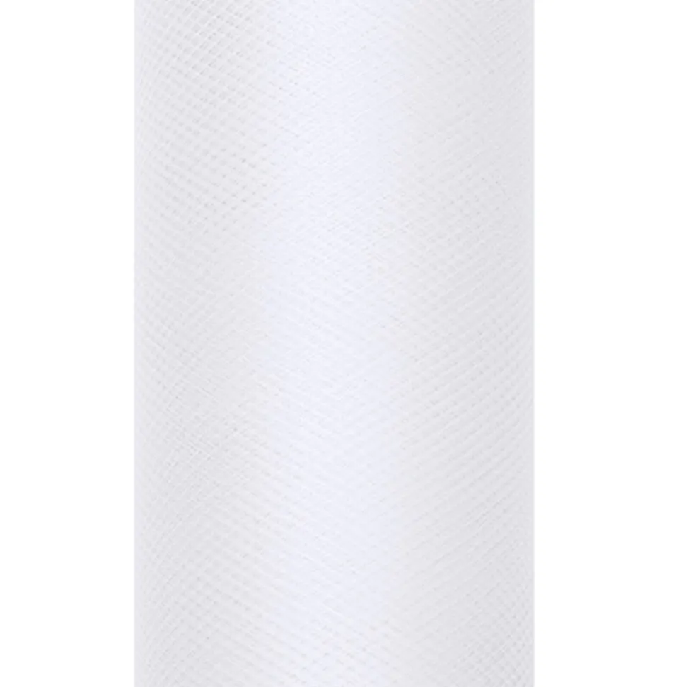 TULLE UNI 80CMX9M BLANC