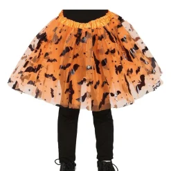 TUTU TULLE CHAUVE-SOURIS 30CM ORANGE FILLE