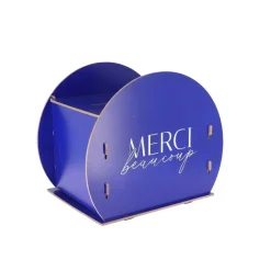 URNE BOIS ROND RÉUTILISABLE 30X24.5X21CM INDIGO