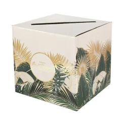 URNE CAGNOTTE ANNIVERSAIRE JUNGLE 20CM VERT
