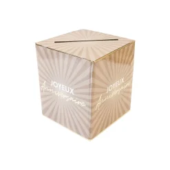 URNE CARTON ANNIVERSAIRE ÉCLAT 23X20CM