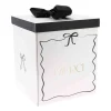 URNE CARTON CÉLÉBRATIONS BLACK WHITE 21X25CM BLANC