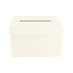 URNE CARTON CÉLÉBRATIONS 19.5X12X19.5CM CRÈME