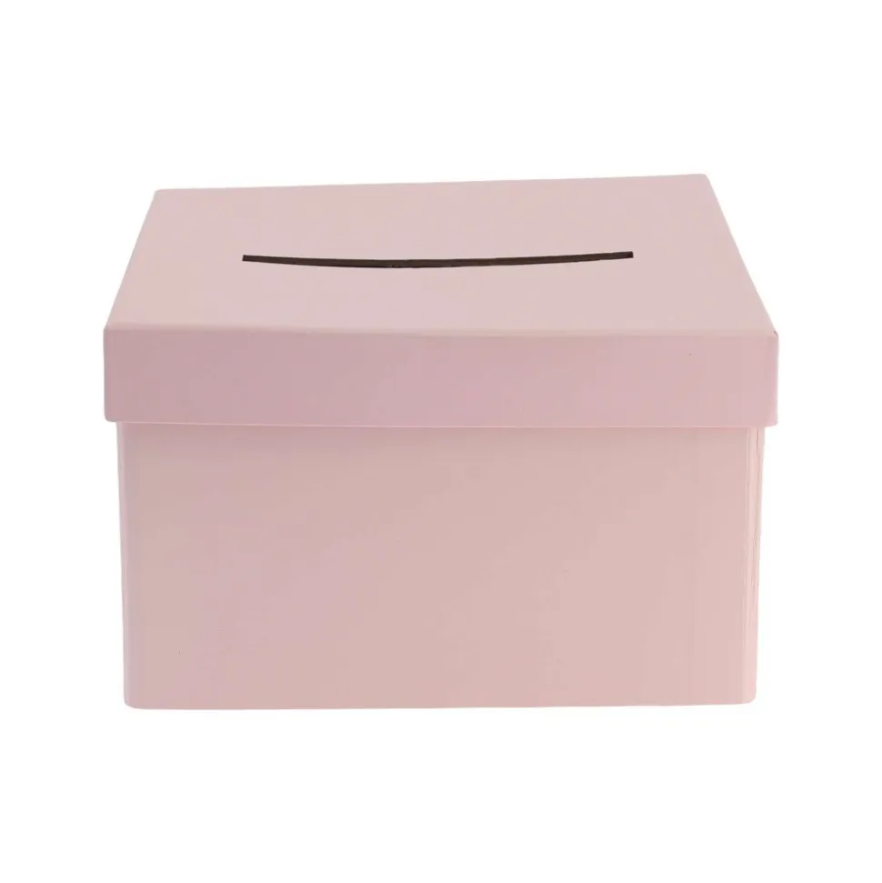 URNE CARTON CÉLÉBRATIONS 19.5X12X19.5CM ROSE