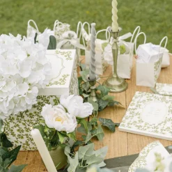 URNE CARTON MERCI JARDIN BOTANIC 21X25CM PISTACHE