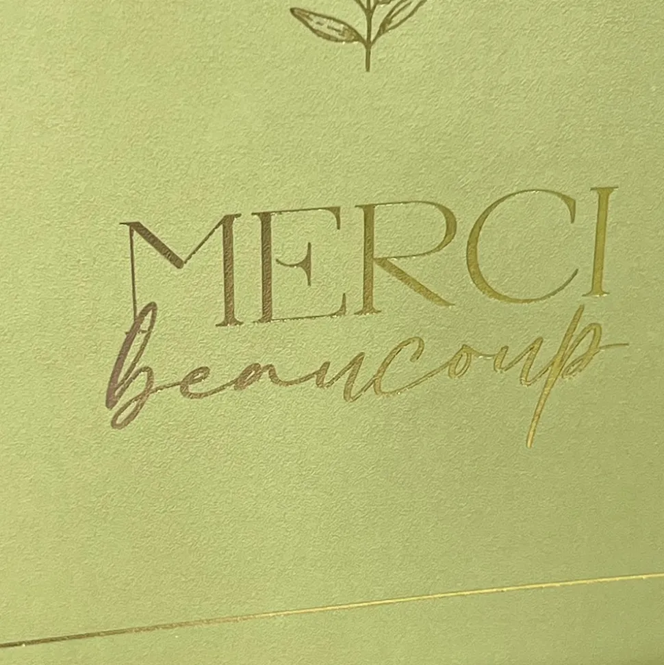 URNE CARTON MERCI OLIVIER 21X25CM SAUGE
