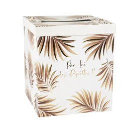 URNE CARTON PÉPETTES TROPICAL PARTY 21X25CM
