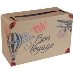 URNE TIRELIRE BON VOYAGE 24X16X10CM MULTICOLORE