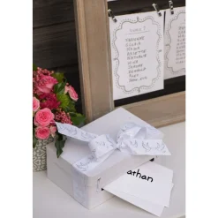 URNE TIRELIRE VALISE BLANCHE 24X16CM