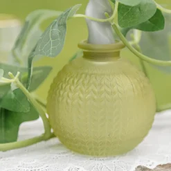 VASE BOULE VERRE CISELÉ 8.5CM 200ML PISTACHE