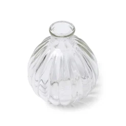 VASE BOULE VERRE RÉTRO 9.5CM TRANSPARENT