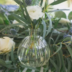VASE BOULE VERRE RÉTRO 9.5CM TRANSPARENT