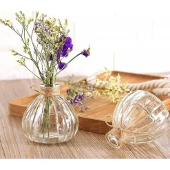 VASE BOULE VERRE RÉTRO 9.5CM TRANSPARENT