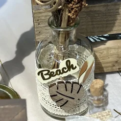 VASE BOUTEILLE À LA MER 13.5CM TRANSPARENT