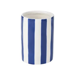 VASE CYLINDRIQUE CÉRAMIQUE 9.5X13.5CM BLEU ROI