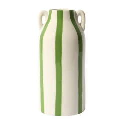 VASE POT CÉRAMIQUE RAYURES DOUCEUR DE VIVRE 22.5CM