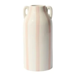 VASE POT CÉRAMIQUE RAYURES DOUCEUR DE VIVRE 22.5CM