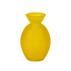 VASE VERRE BOMBÉ 7X10.5CM 150ML JAUNE