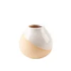 VASE VERRE CÉRAMIQUE LIA 7.4X8CM BLANC BLUSH