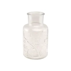 VASE VERRE JARDIN 15.5CM ROSE TRANSPARENT