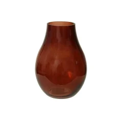 VASE VERRE LISSE TEINTÉ 14CM MARRON