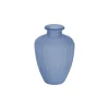 VASE VERRE ONDULÉ GIVRÉ 10.5CM 180ML BLEU ORAGE