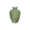 VASE VERRE ONDULÉ GIVRÉ 10.5CM 180ML VERT-DE-GRIS