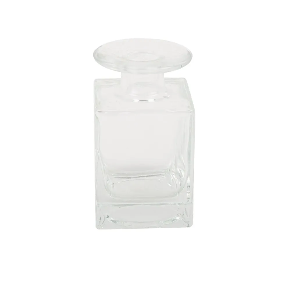 VASE VERRE PAVÉ 10.5X6CM TRANSPARENT