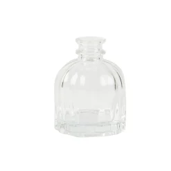 VASE VERRE RAINURÉ VALENTINE 8.1X6.5CM TRANSPARENT