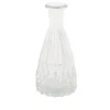 VASE VERRE STRIÉ VINTAGE 7X15CM TRANSPARENT