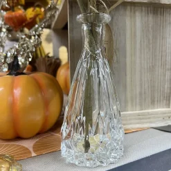VASE VERRE STRIÉ VINTAGE 7X15CM TRANSPARENT