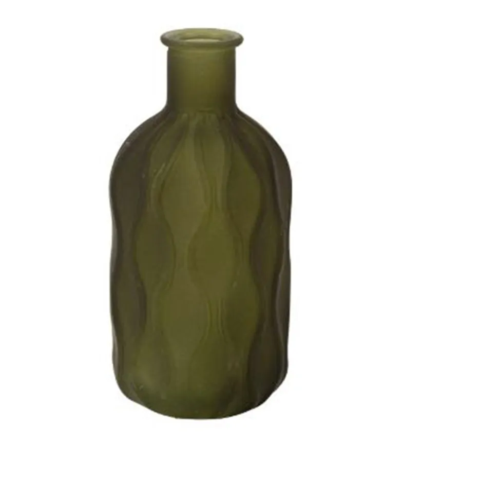 VASE VERRE TEXTURÉ 5.5X12CM 150ML SAUGE