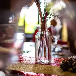 VASE VERRE 19X7.5CM TRANSPARENT