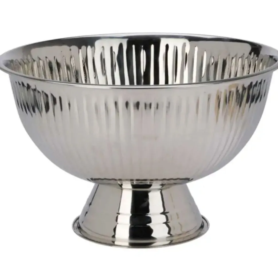 VASQUE À CHAMPAGNE RAINURÉ INOX 39CM ARGENT