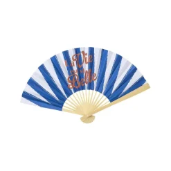 ÉVENTAIL BAMBOU RAYURES DOUCEUR DE VIVRE 25CM