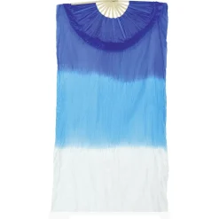 ÉVENTAIL OCEAN VIBES 60X140CM DÉGRADÉ BLEU-BLANC