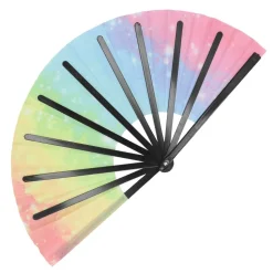 ÉVENTAIL RAVE VIBE UV 64CM MULTICOLORE