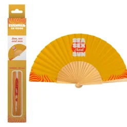 ÉVENTAIL TISSU SEA SEX SUN 42CM