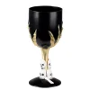 VERRE À PIED DÉCORATIF SQUELLETTE 25CL 17.5CM NOIR