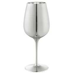 VERRE À PIED PLASTIQUE ARGENTÉ 45CL