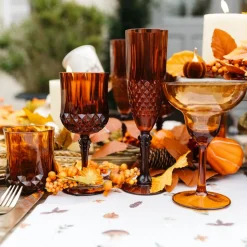 VERRE À PIED RÉUTILISABLE VINTAGE 22CL AMBRE