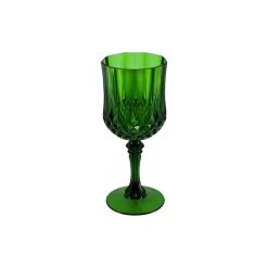 VERRE À PIED RÉUTILISABLE VINTAGE 22CL VERT ANGLAIS
