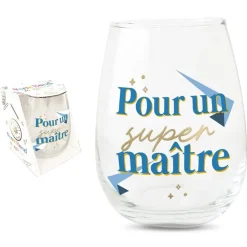 VERRE ROND TRANSPARENT POUR UN SUPER MAÎTRE