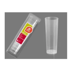 6 VERRES CYLINDRIQUES INCASSABLES TRANSPARENT