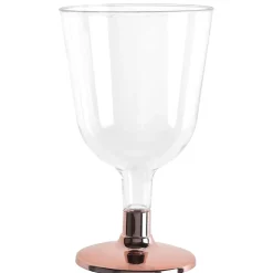 6 VERRES EAU/VIN 15CL ROSE GOLD CHROME