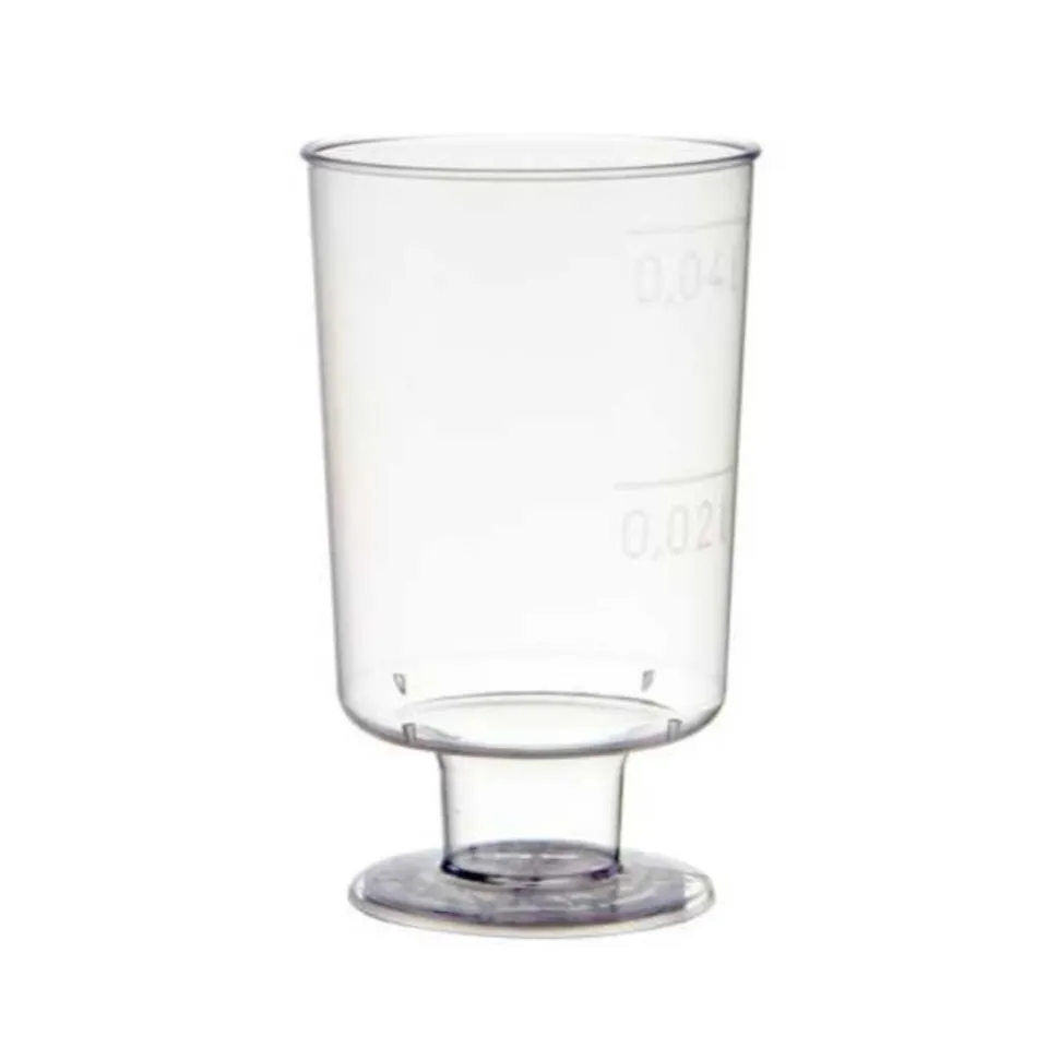 20 VERRES À PIED VERRINES 5CL TRANSPARENT