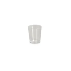 50 VERRES RONDS PLASTIQUES RÉUTILISABLES 2CL TRANSPARENT