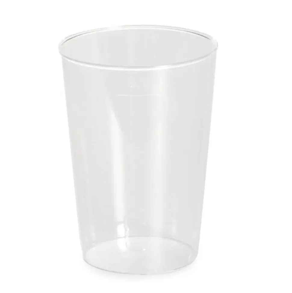 40 VERRES RONDS RÉUTILISABLES 10CL TRANSPARENT