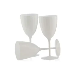 8 VERRES À VIN RÉUTILISABLE 200ML BLANC